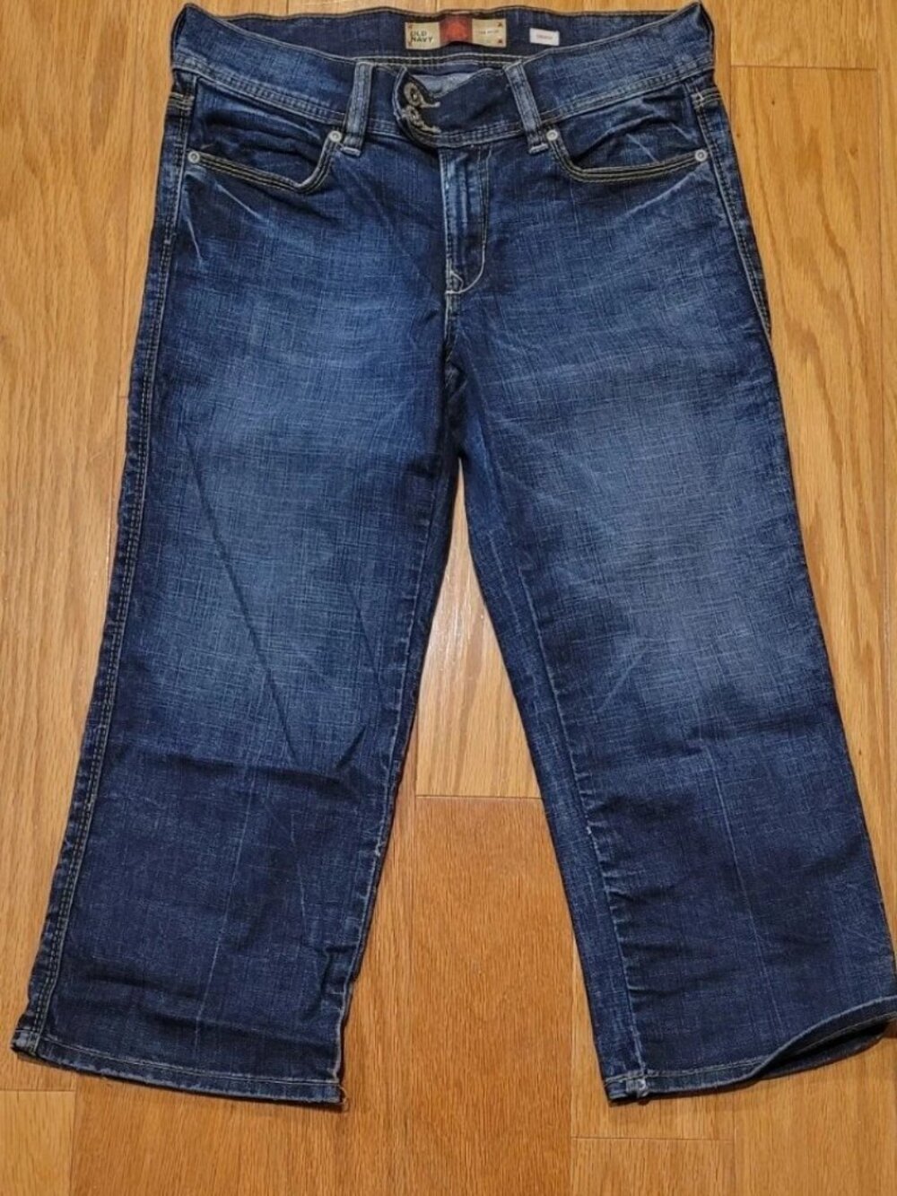 vintage y2k Old Navy Capri Low Waist 98 Cotton Size 6 Womens Crop Pants dark